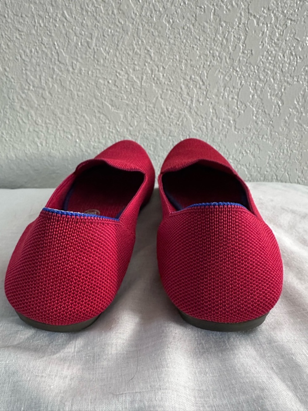 Rothy’s The Loafer Red Knit Slip On Flats Women’s Size 8.5 Washable Comfort - Picture 7 of 10